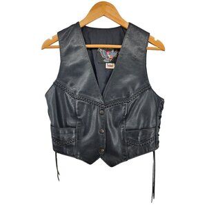 Classic Leather USA Made Black Vest M